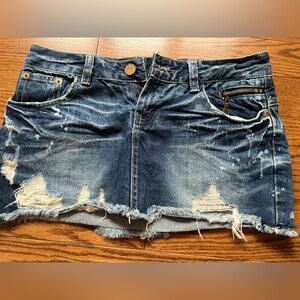 Y2K low rise denim mini skirt💙
